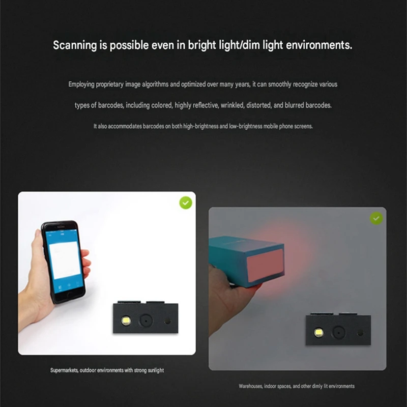 Super Sale Scan Engine 2D Scanner Mini Scan Module Fixed Mount Barcode Reader for Kiosk Vending PDA Terminal Embedded Design