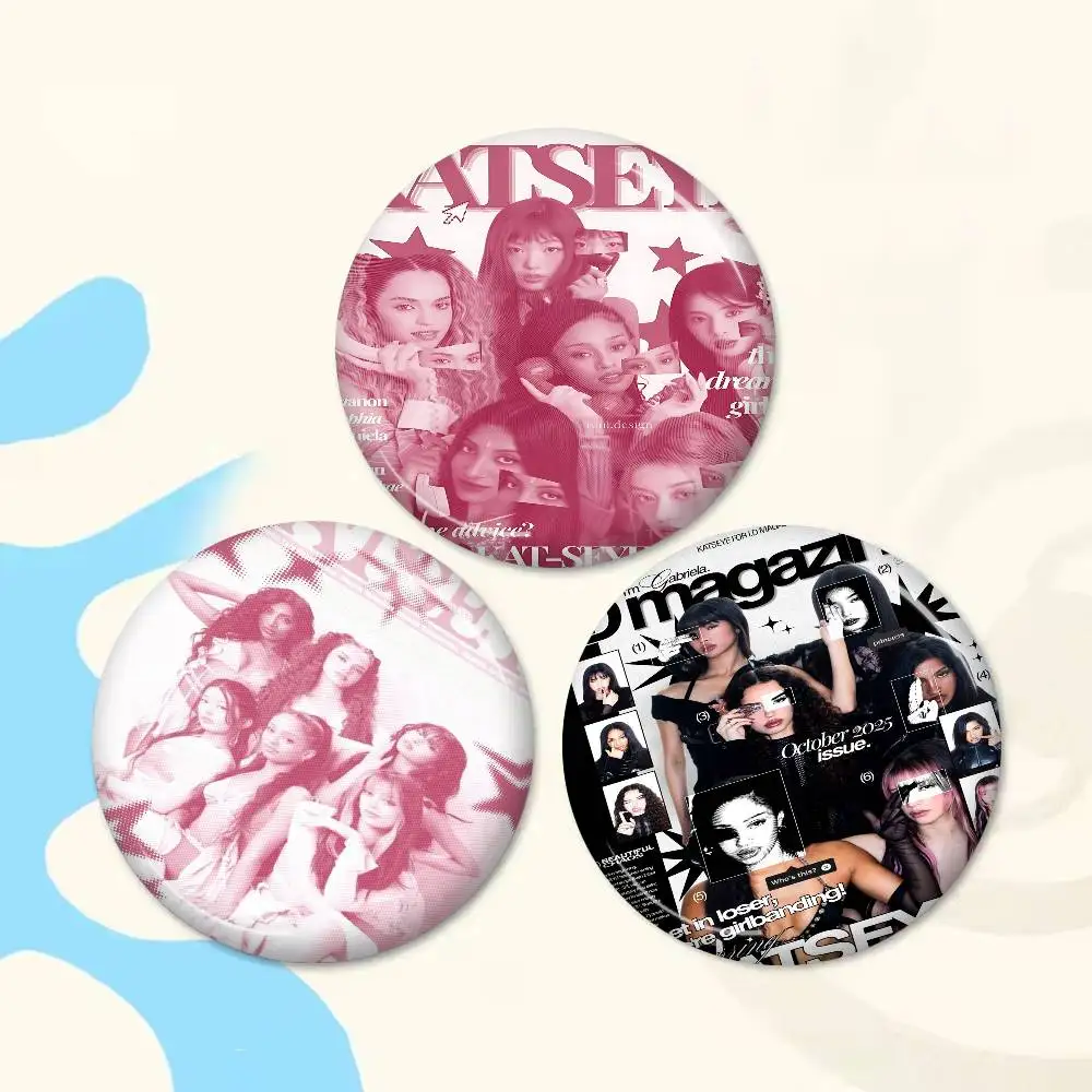 Kpop Band K-Katseyes Anime Brooches Cute Cartoon Badge Jacket Jeans Lapel Pin Gift Accessorie