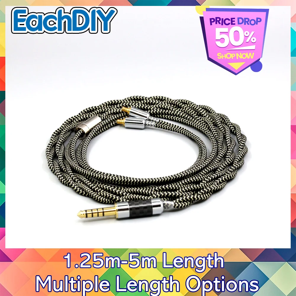 

2 Core 2.8mm Litz OFC Earphone Braided Sleeve Cable For Audio Technica ATH-CKR100 CKR90 CKS1100 CKR100IS CKS1100IS LN008964