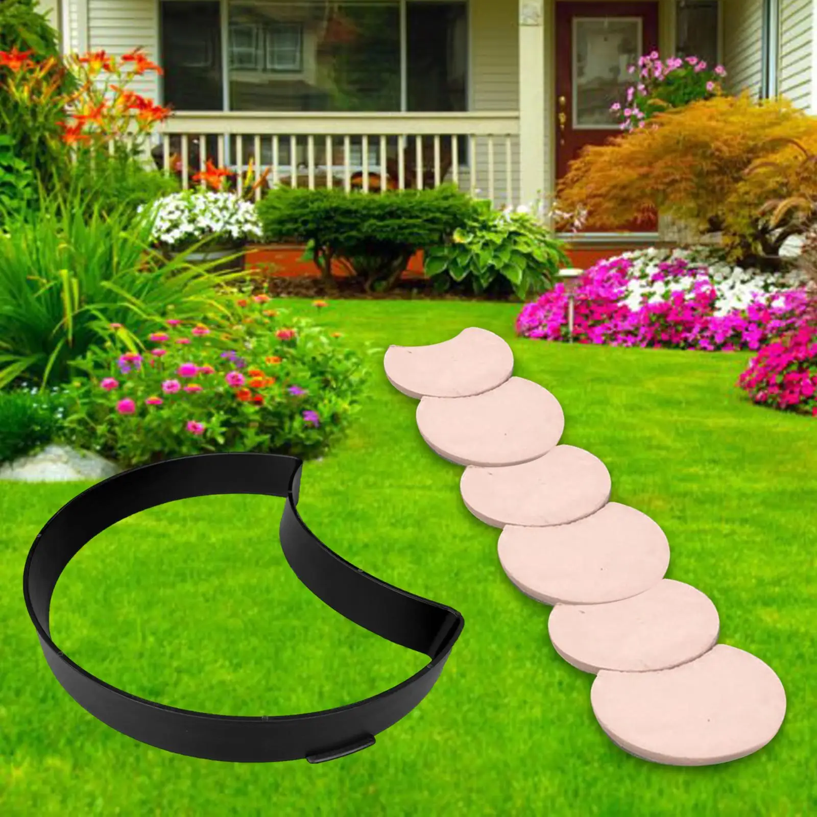 

DIY Path Maker Decorative Concrete Cement Mould for Outdoor Yard Patio