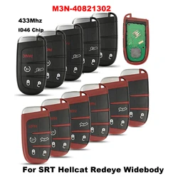 jingyuqin Replace Smart Remote Car Key M3N40821302 Fob 433MHz ID46 Chip For SRT Hellcat Redeye Widebody