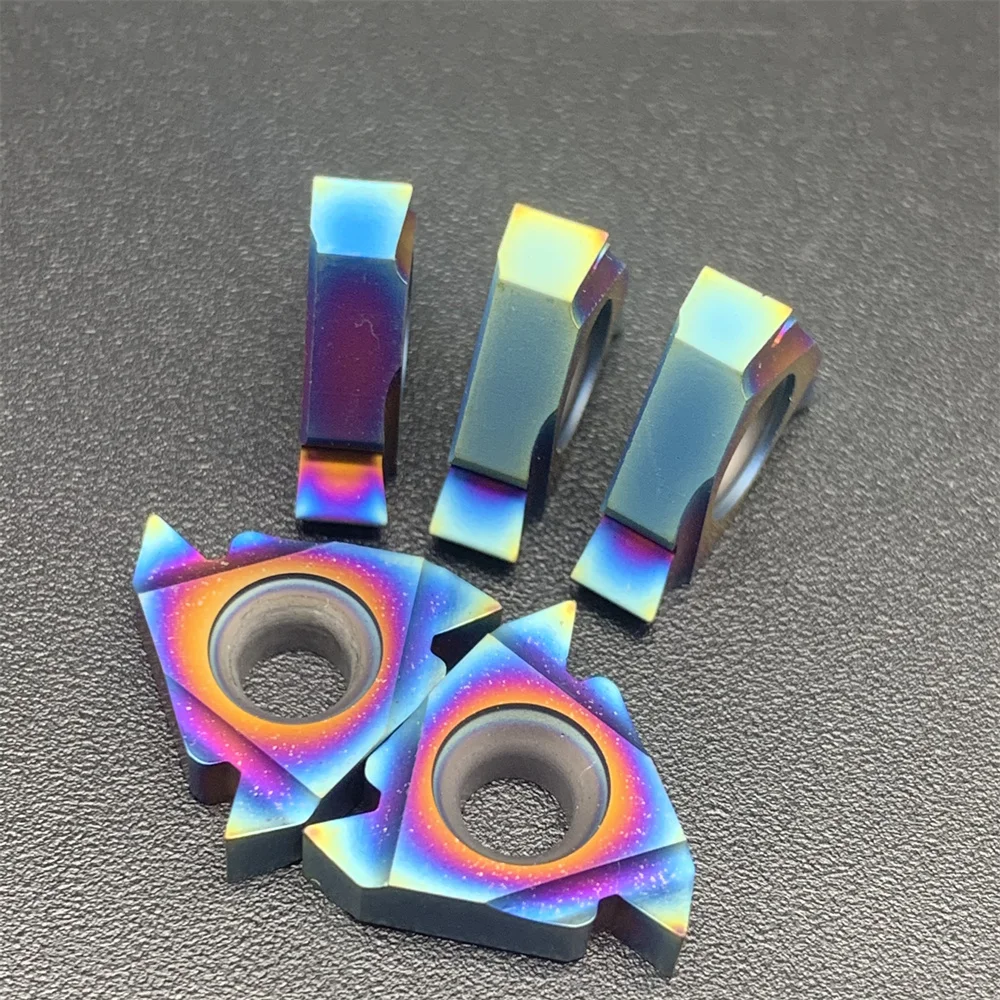 Imagem -05 - Azul Rosca de Metal Ferramenta Torneamento Mmt16er Ag60 Ly7010 Carboneto Cimentado Torno Lâmina Alta Qualidade Mmt16er Ag60 Nano