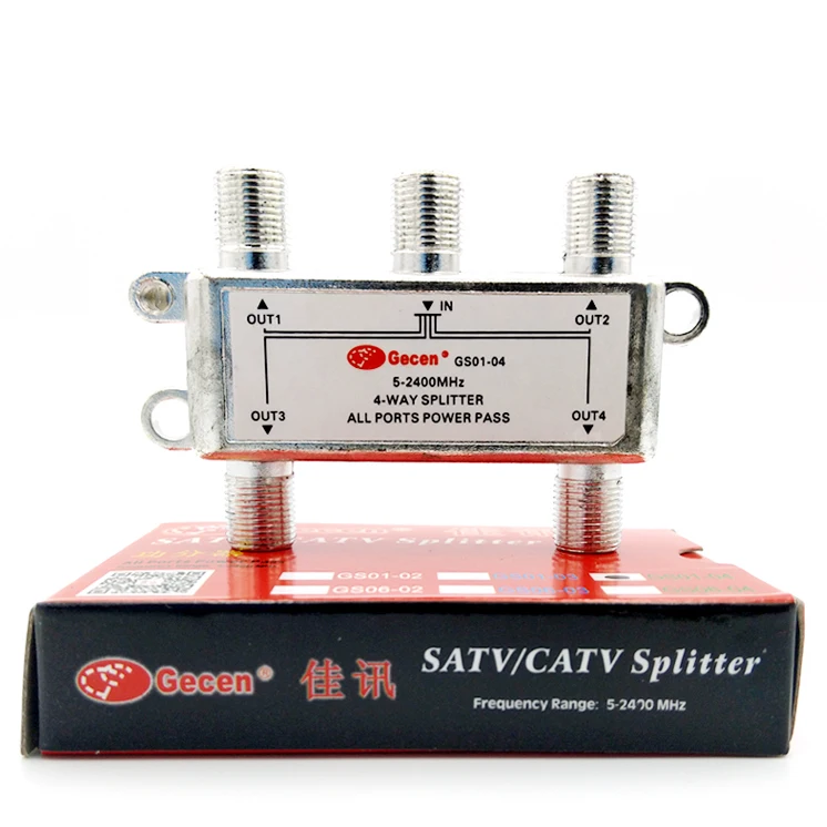 GS01-04 Four-power Division Antenna Divider 4-way Distributor Branch 4-power Division GS-1024