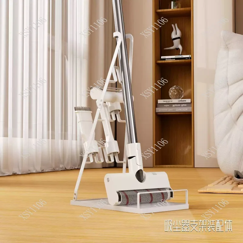 No Drill Vacuum Cleaner & Mop Storage Rack Wall Mounted Household Organizer Bracket Shelf