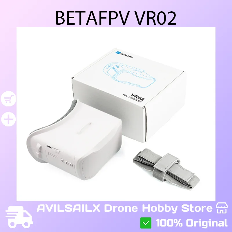 

BETAFPV VR02 FPV Goggles with Built-in Antennas, Support Real-Time Video Transmission