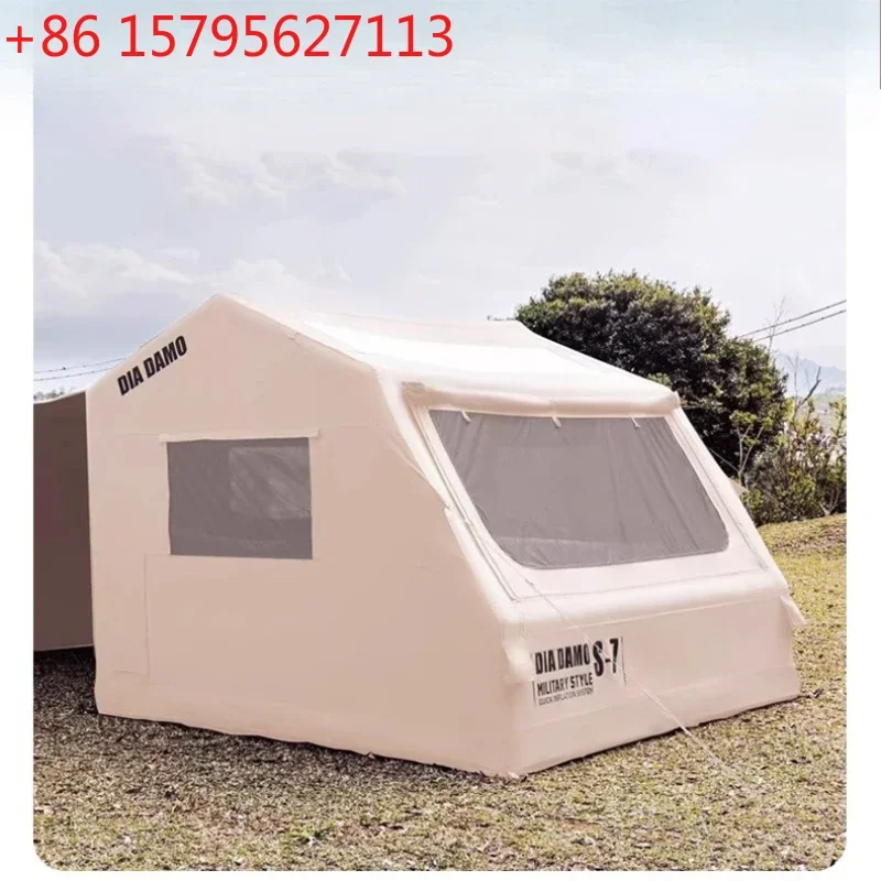 Camping inflatable tent light luxury outdoor comfortable rainproof 3-4 people inflatable tent