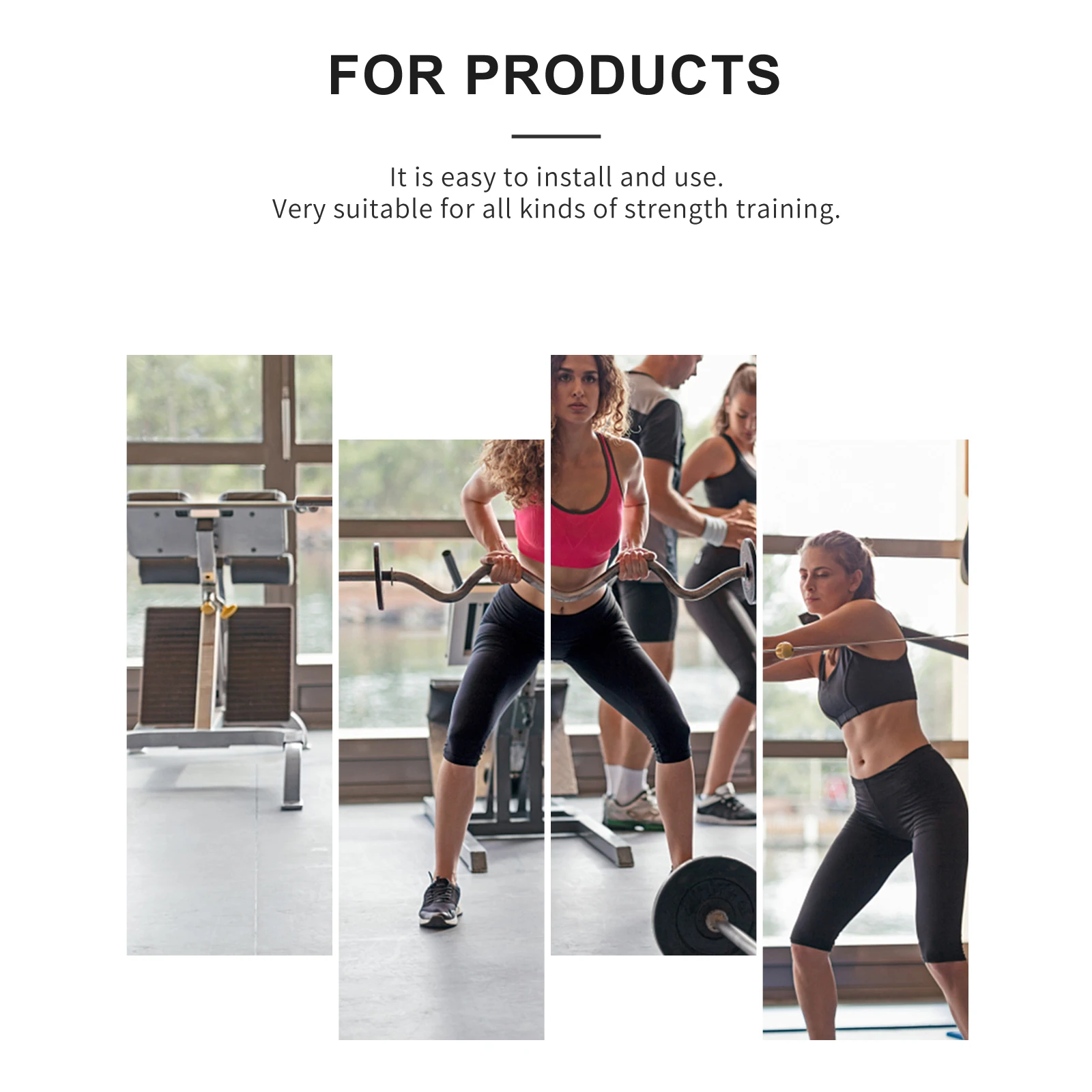

Fitness Training Equipment Pulley System Cables Bungee Cords Hooks Gym Ropes Durable Safe Easy Use Storage Portable