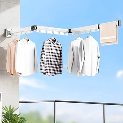 Droogrek Kleding Intrekbaar Kleding Droogrek Muur Gemonteerd Wasrek Wasrek Droogrek Inklapbaar Kledingrek