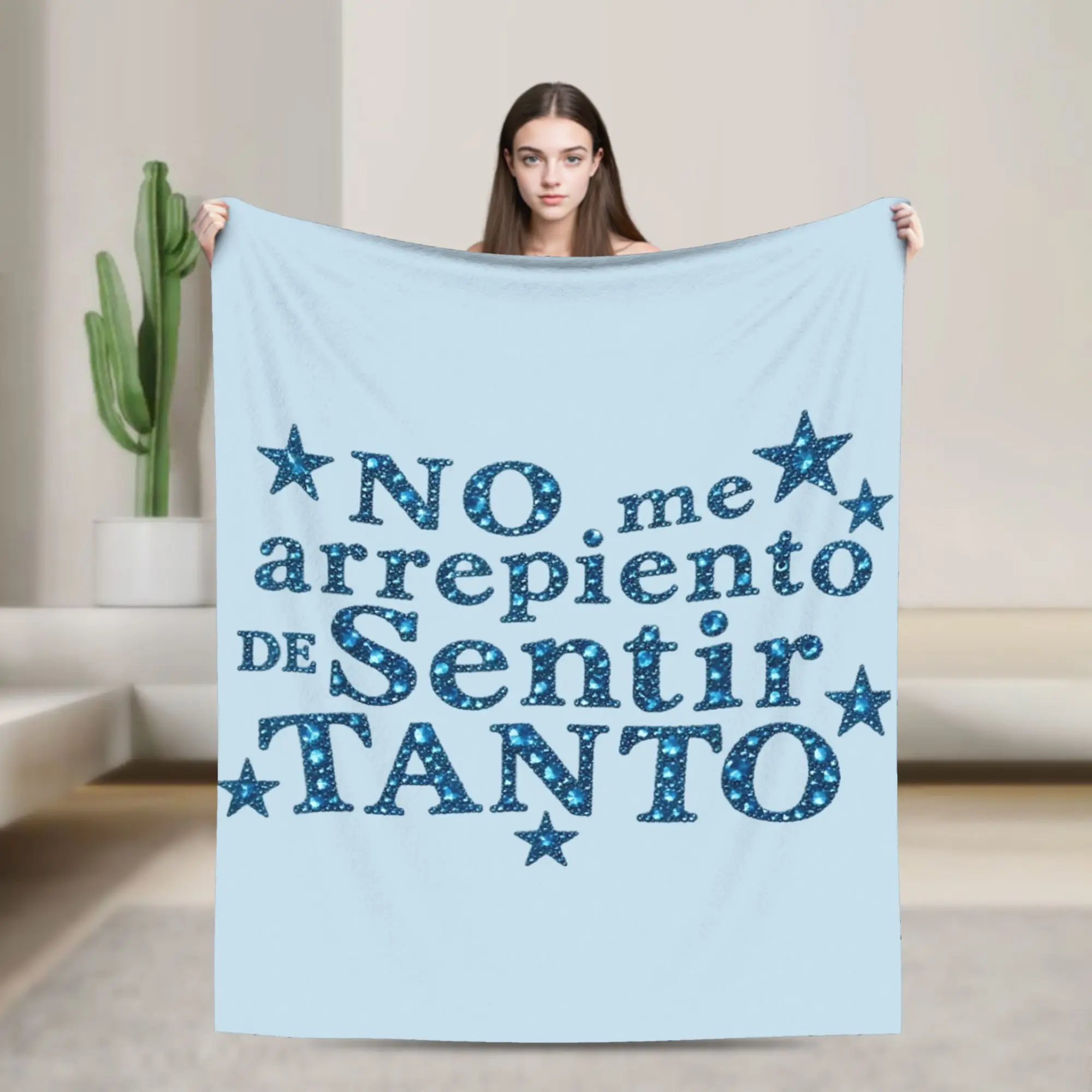 I don't regret feeling so much Karol G Blankets no me arrepiento de sentir tanto Flannel Throw Blanket for Home Autumn/Winter
