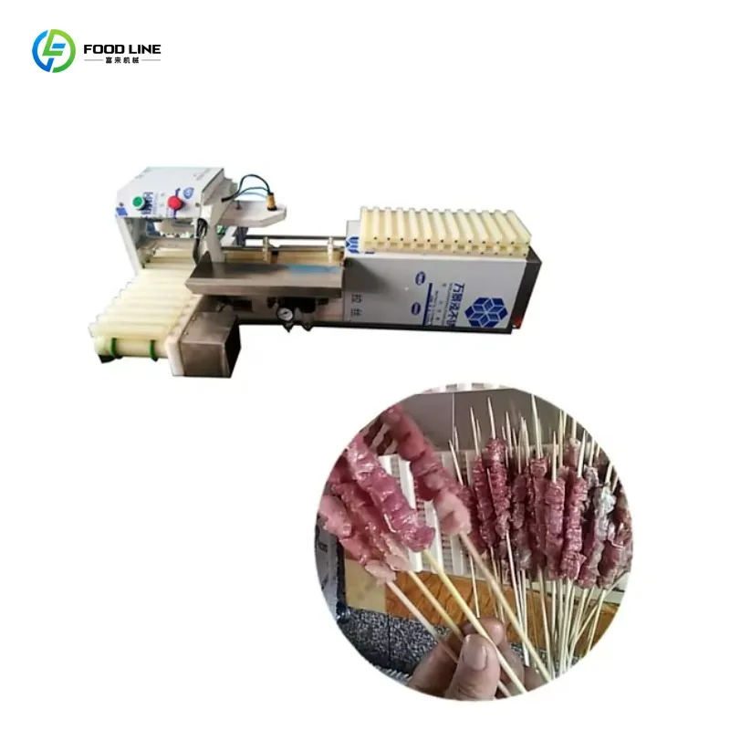 

Customized Automatic Meat Skewer Making Machine Commercial Souvlaki Skewer Equipment