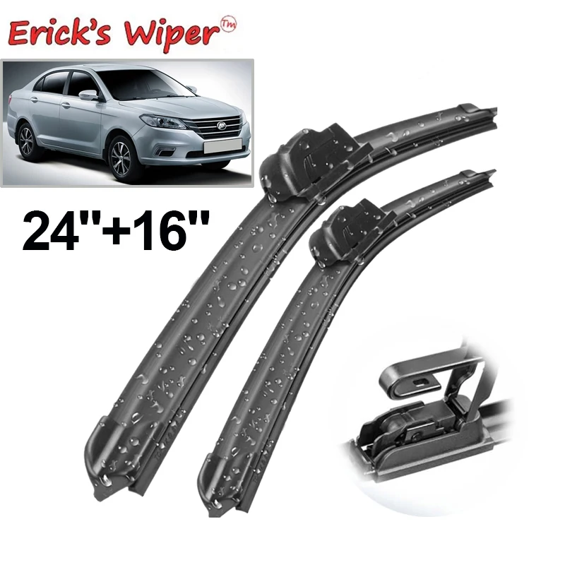 Erick's Wiper Front Wiper Blades For Lifan Solano 620 2008 - 2016 Windshield Windscreen Window Car Rain Brushes 24