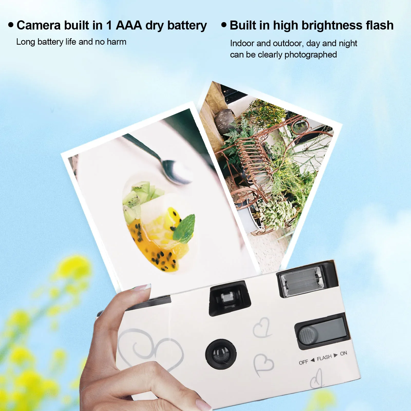 

Одноразовая пленочная камера с ручным управлением, портативная, ретро-дизайн, с вспышкой, для свадеб, с цветными пленками 27 и 35 мм