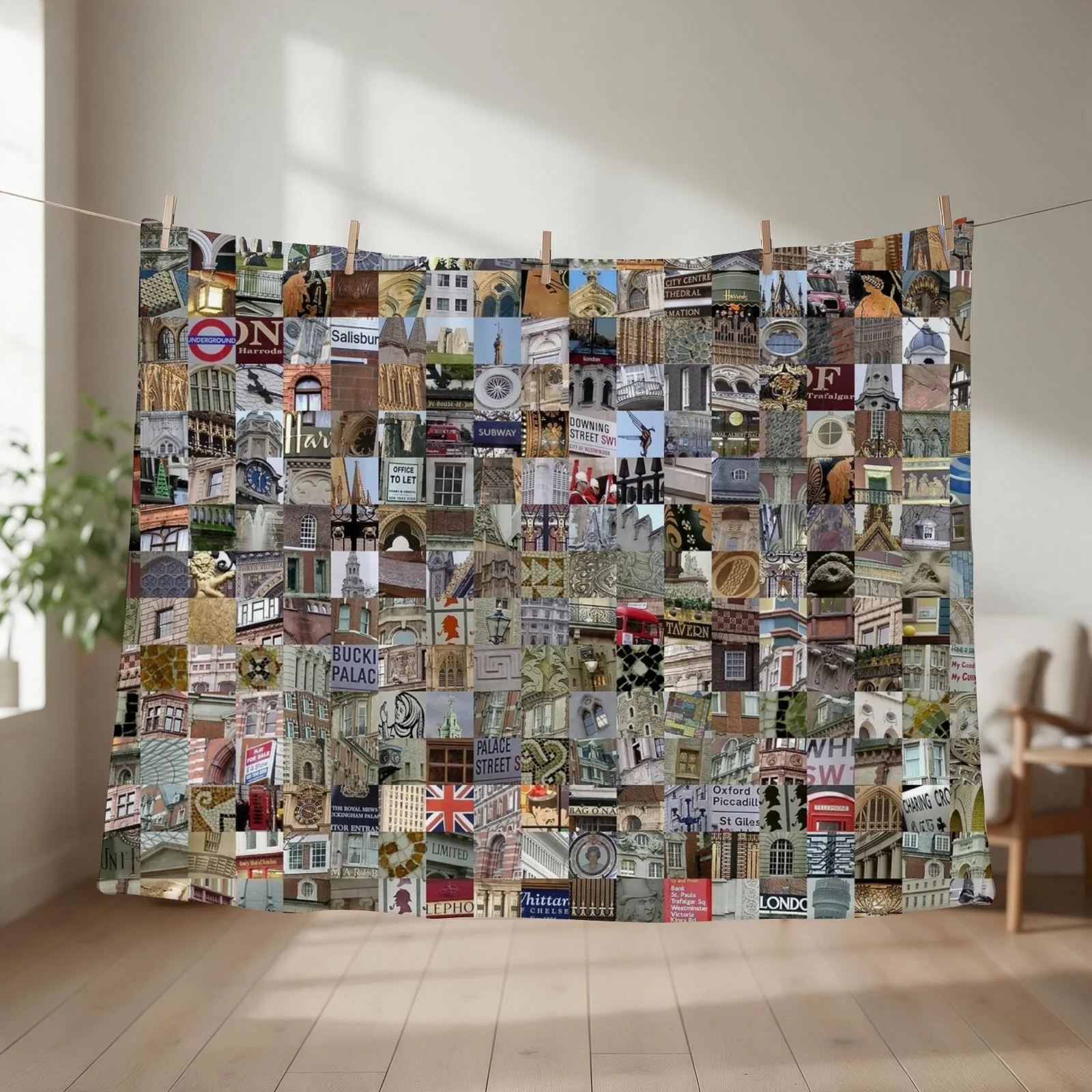 London, England Throw Blanket couch cozy soft plush fuzzy picnic outdoor blanket