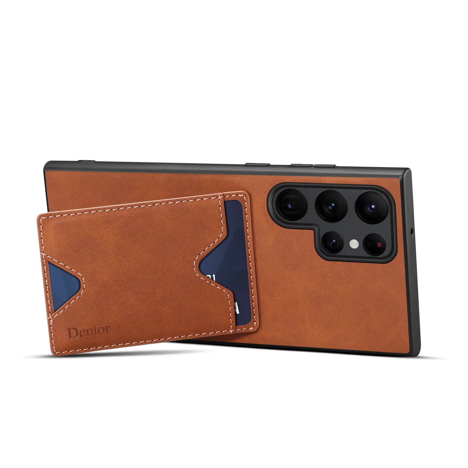 Denior Faux Leather Phone Case Suitable For Samsung Galaxy S24 Plus S23 Ultra With One Card Slot And Slim Protective Cover Shell view 3