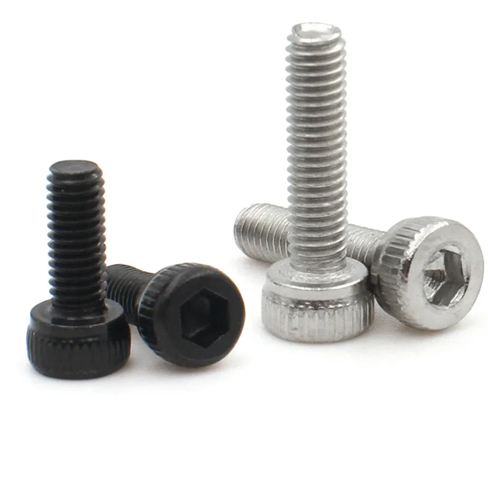 5-50pcs DIN912 A2-70 304 Stainless Steel grade 12.9 Black Hexagon Hex Socket Cap Head Screw Bolt M1.6 M2 M2.5 M3 M4 M5 M6 M8