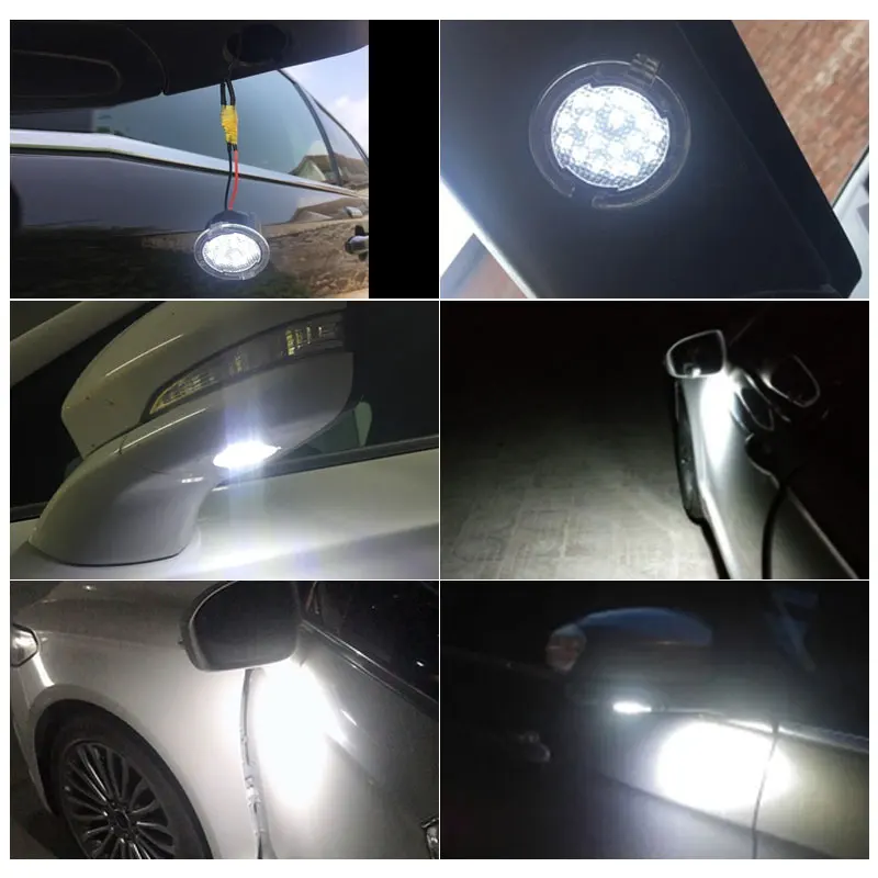 

2PCS LED Under Side Mirror Puddle Light Module Lamp For Ford Mondeo MK5 Galaxy S-Max Ecosport Edge Explorer Ranger TKE Limited