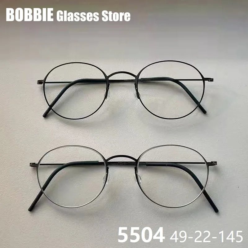 

Pure Titanium Round Screwless Glasses Frame Men Women Light 4g Optical Lens Eyeglasses Prescription Spectacle Eyewear Denmark