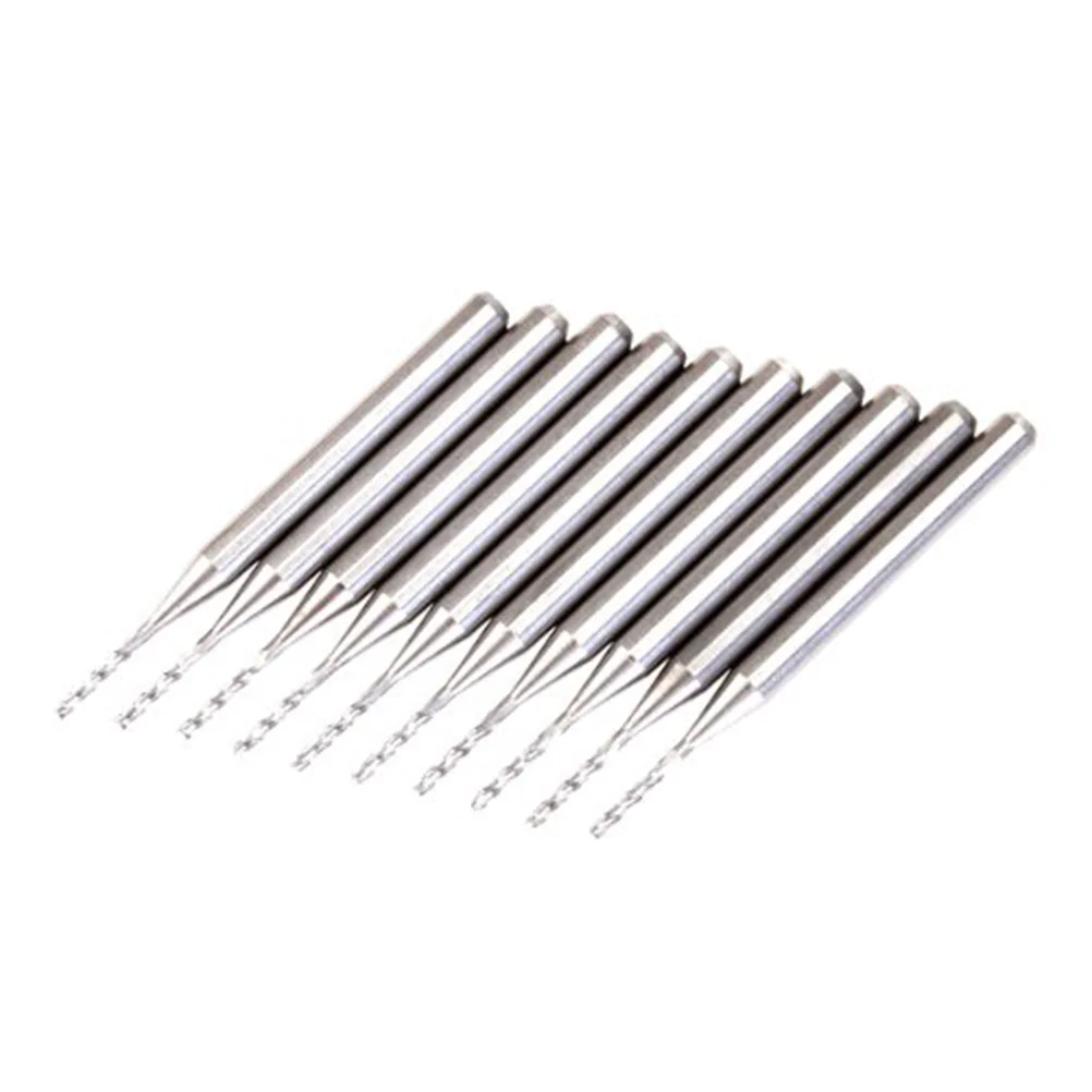 

10pcs 1.0Mm End Mill Tungsten Steel Blade For Pcb Drilling Fiberglass Aluminum Plastic Wood 1.0Mm Endmill Cutting