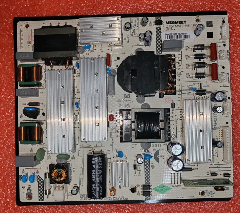 

MP5565T-108V1200 MP5565T-122V1160B-U LED TV power board physical photo, tested well