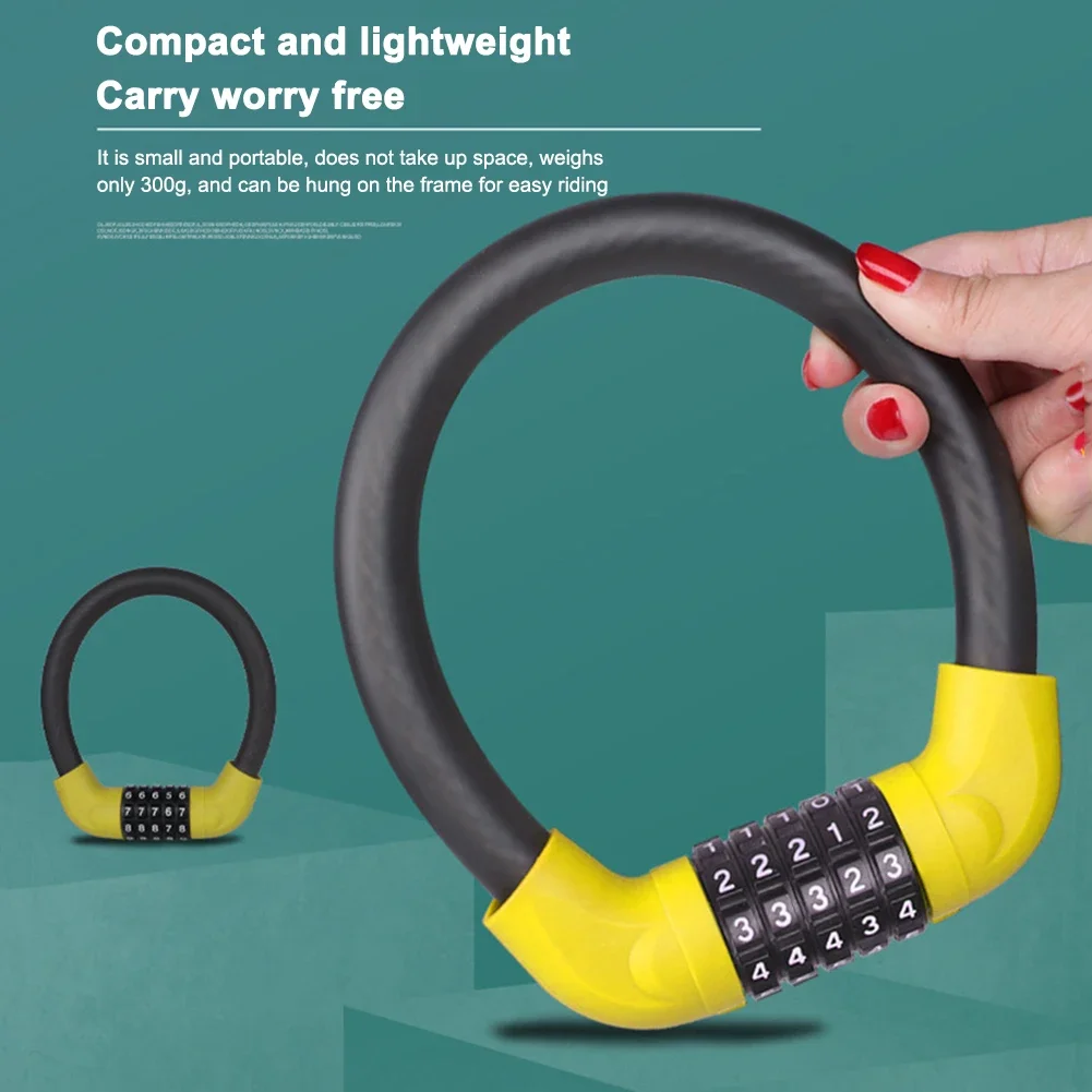 Bike Lock Zinc Alloy 5 Digit Code Combination Lock Bicycle Security Padlock Bicycle Equipment MTB Anti-theft Device