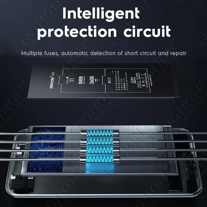 NOHON Phone Battery for iPhone 12 12Mini High Capacity Bateria for iPhone 14 15 11 13 Pro X XR XS Max 8 7 6S Plus SE 2020 SE2