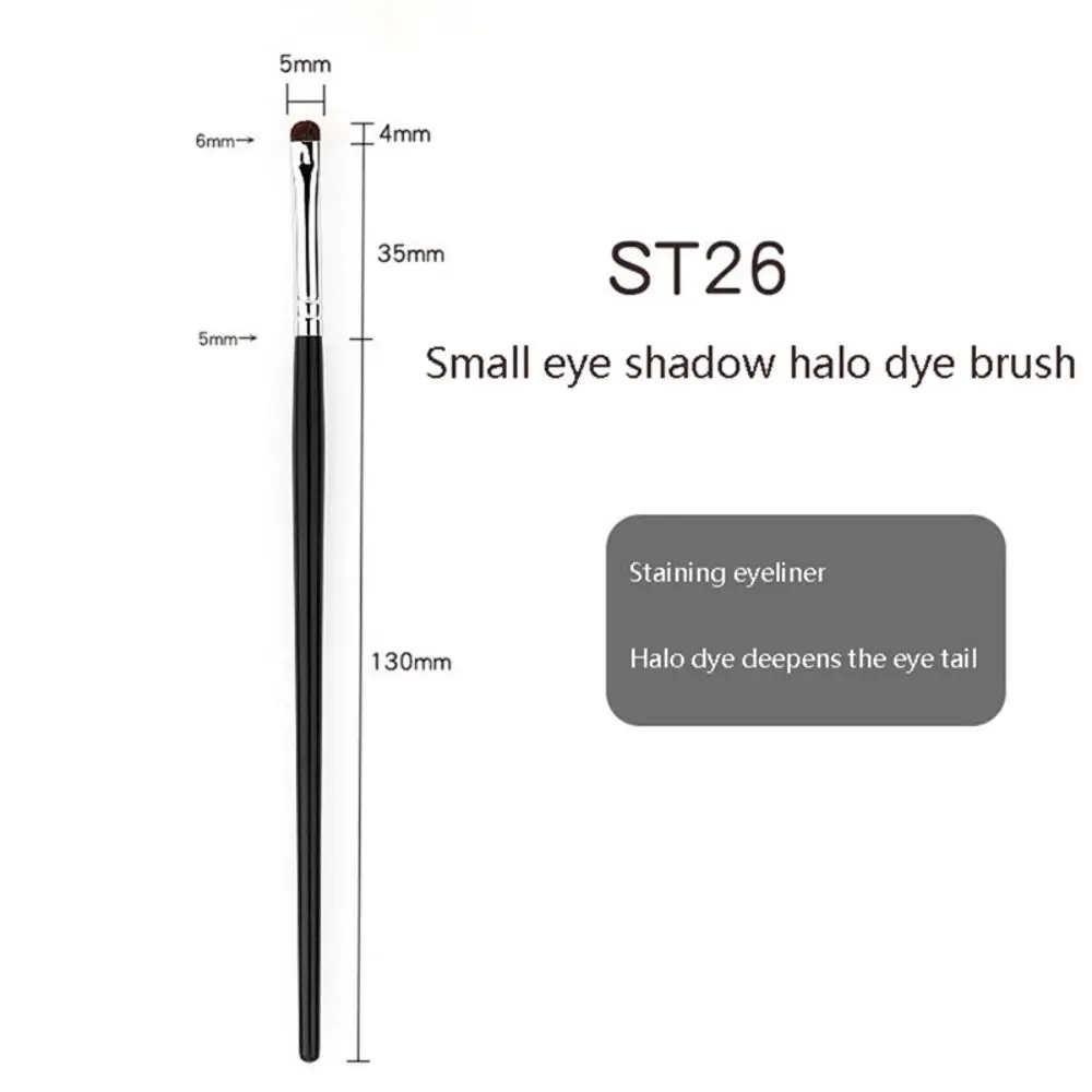 1 pz Pennello per trucco Sbavature Precisione Eyeliner Pennello per sbavature Peli di cavallo Ombretto Pennello per sbavature Piccoli pennelli per trucco per occhi fumosi