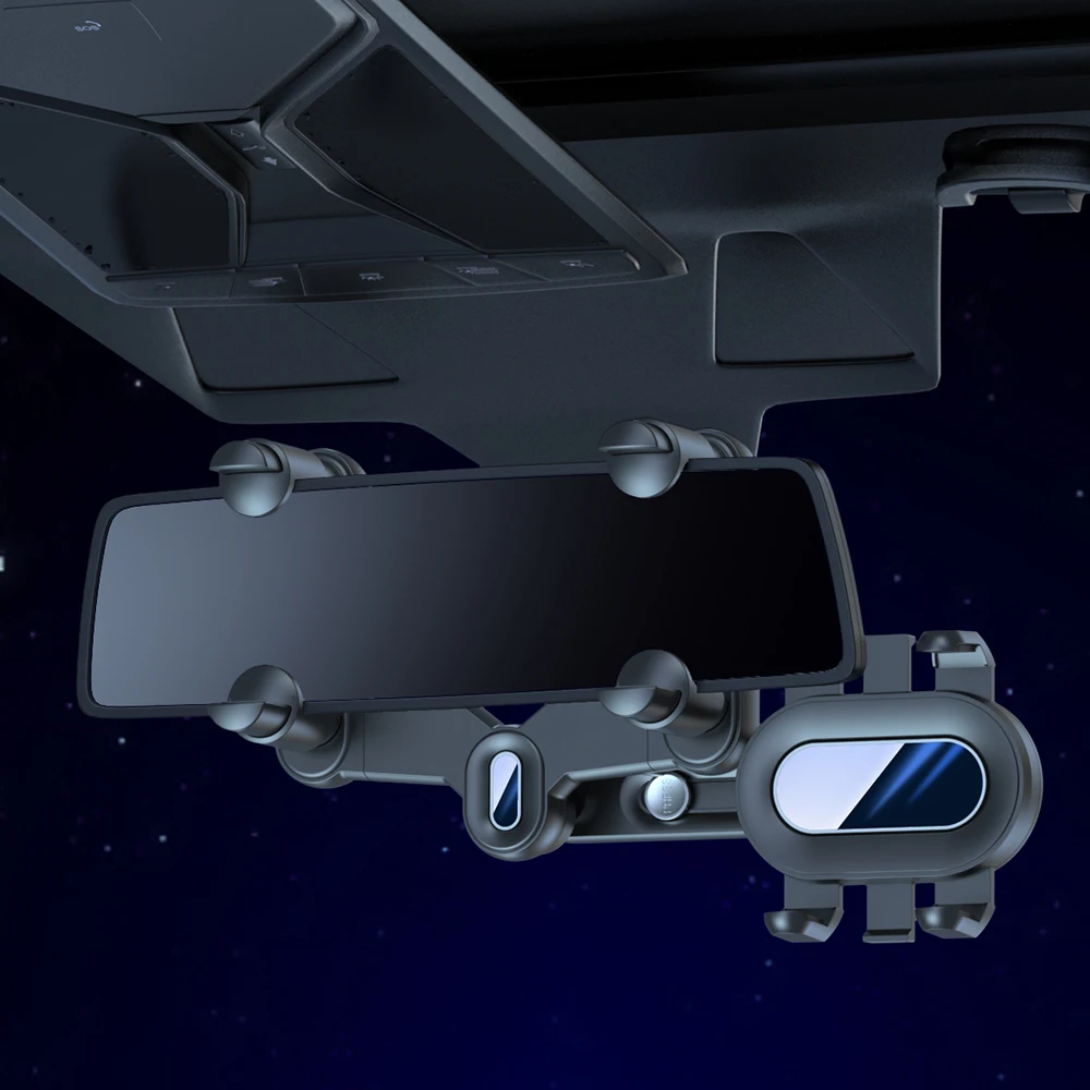 Rückspiegel Telefon Halter für Auto Montieren Telefon und Gps Halter Universal Rotierenden Einstellbare Teleskop 360 ° Auto Telefon Gerät – Detail 5
