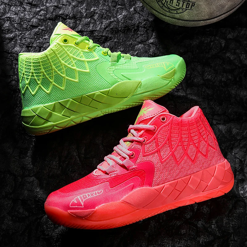 2024 Professional Men\'s Basketball Fashion Trend Shoes Basketball Sneakers Anti-skid High-top Couple Breathable Basketball Boot