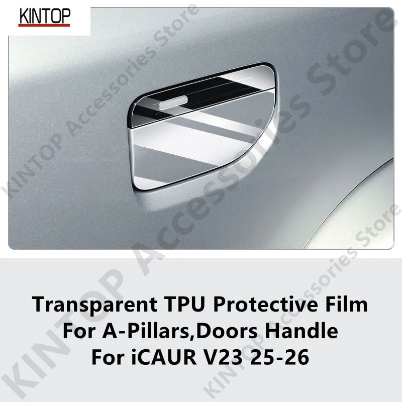 Защитные наклейки для дверных ручек и A-стойки iCARU V23 25-26, аксессуары для защиты от царапин, тюнинг