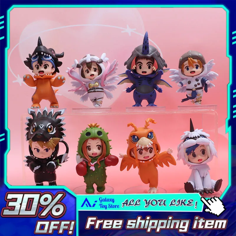 

Фигурка аниме Digimon Adventure 8-10 см - Agumon & Metal Greymon, Рождественский подарок, экшн-фигурка, капсульная игрушечная машина, орнамент Gacha