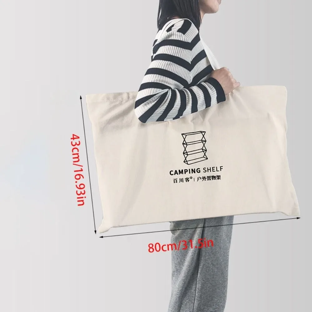 

Canvas & Cotton Outdoor Camping Storage Bags Handheld Totes Durable Carry Bags Camping Shelf Organizer Bags Easy Carrying Picnic