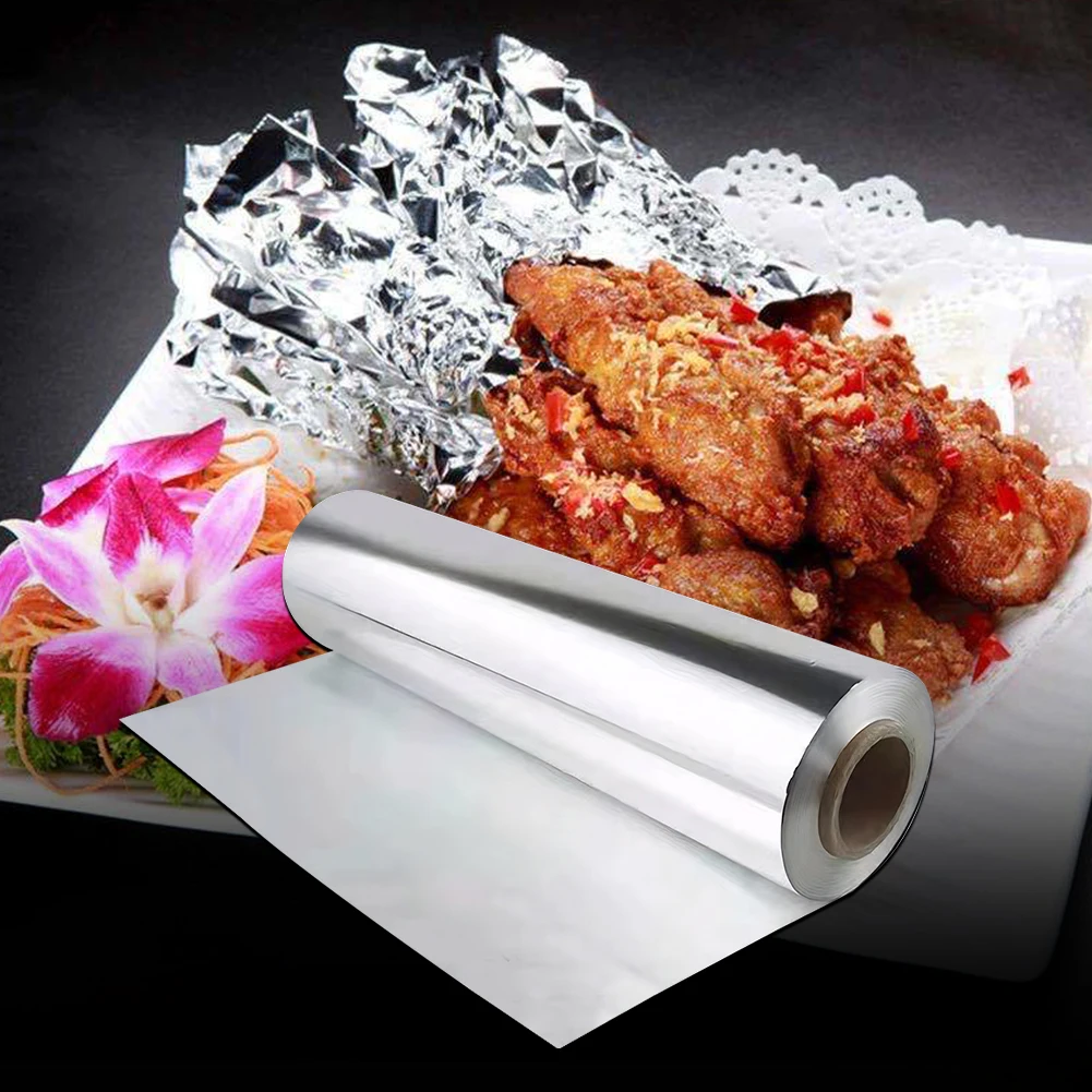 1 Pack  Heavy Duty Aluminium Foil 12.2x1.65in Food Grade Disposable Tinfoil for Storing Cooking Food