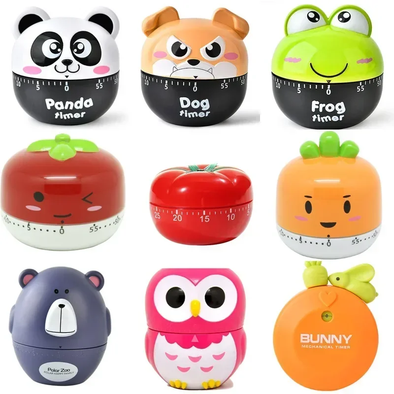 Creative Cartoon Kitchen Cooking Reminder Animal Shape 60 Minute Timer Cooking Baking Helper Kitchen Stuty Sport Reminder