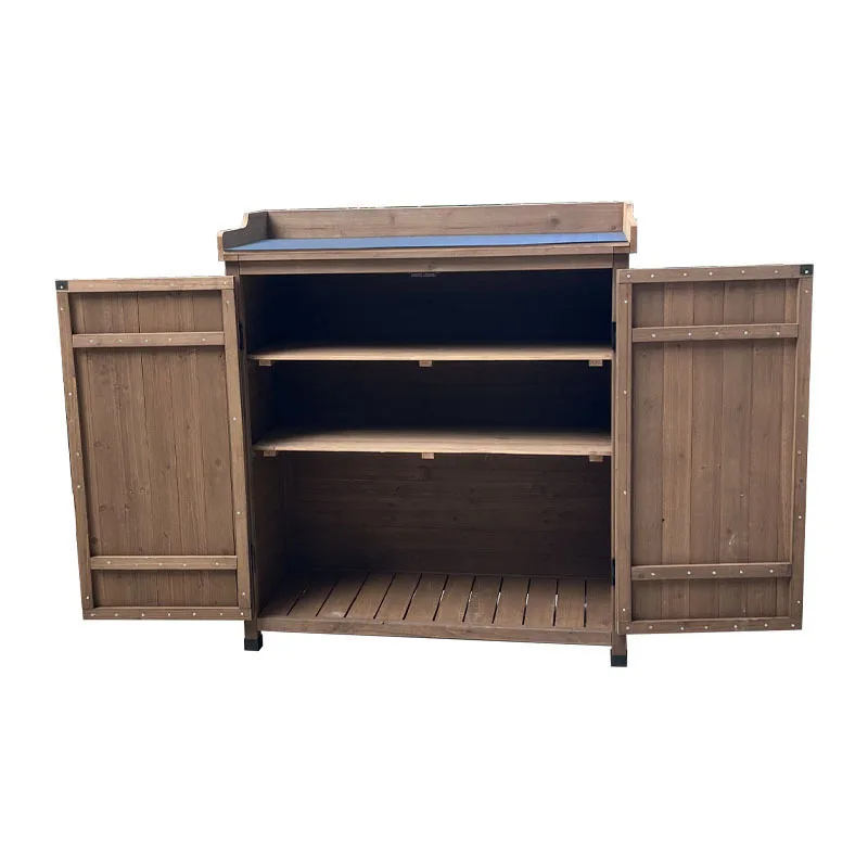 

Outdoor multi-layer storage cabinet courtyard shoe cabinet wholesale wooden tool cabinet rainproof and anti-corrosion locker
