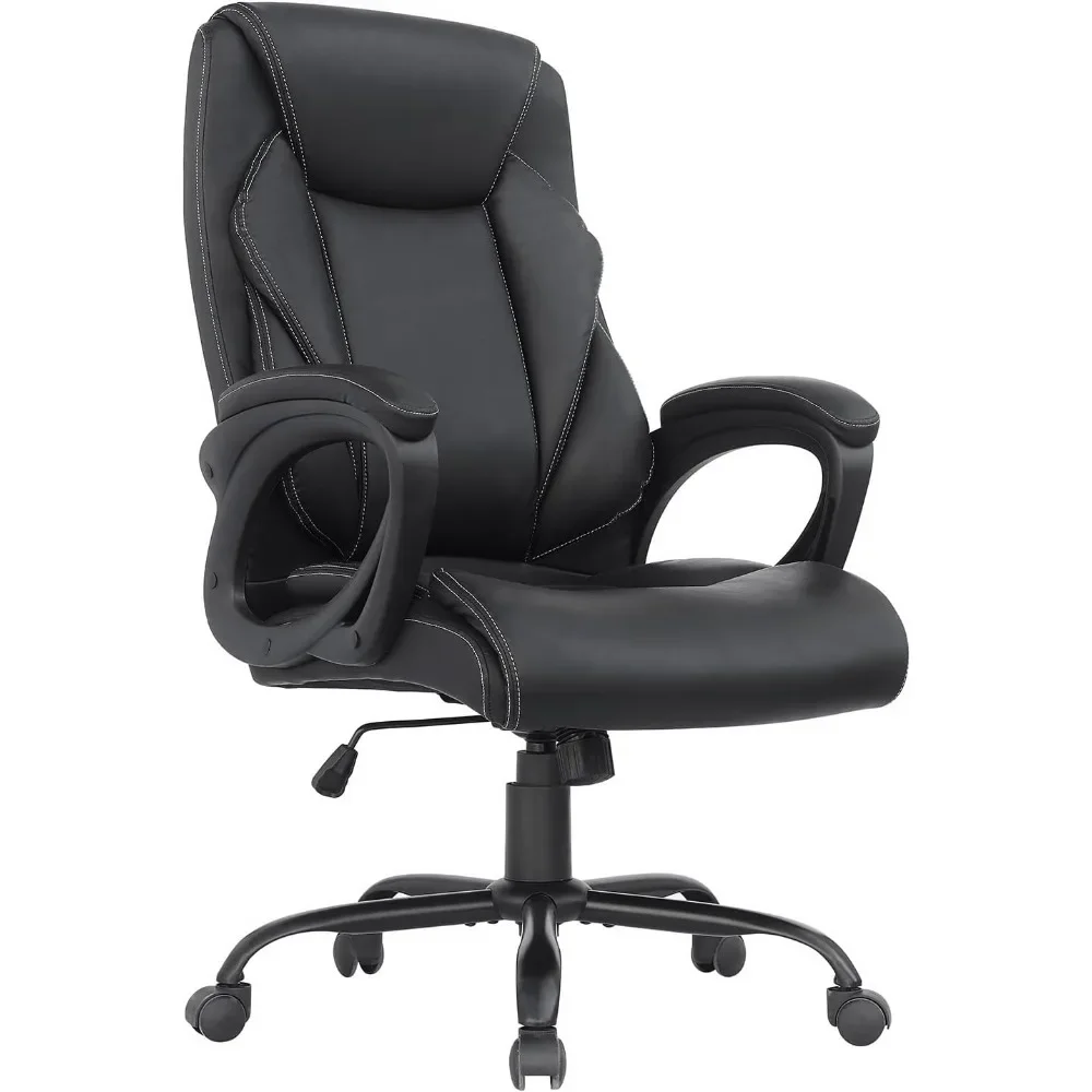 

Ergonomic Big and Tall Leather Office Chair, Comfortable Executive High Back Computer Desk Chair, Modern and Comfy