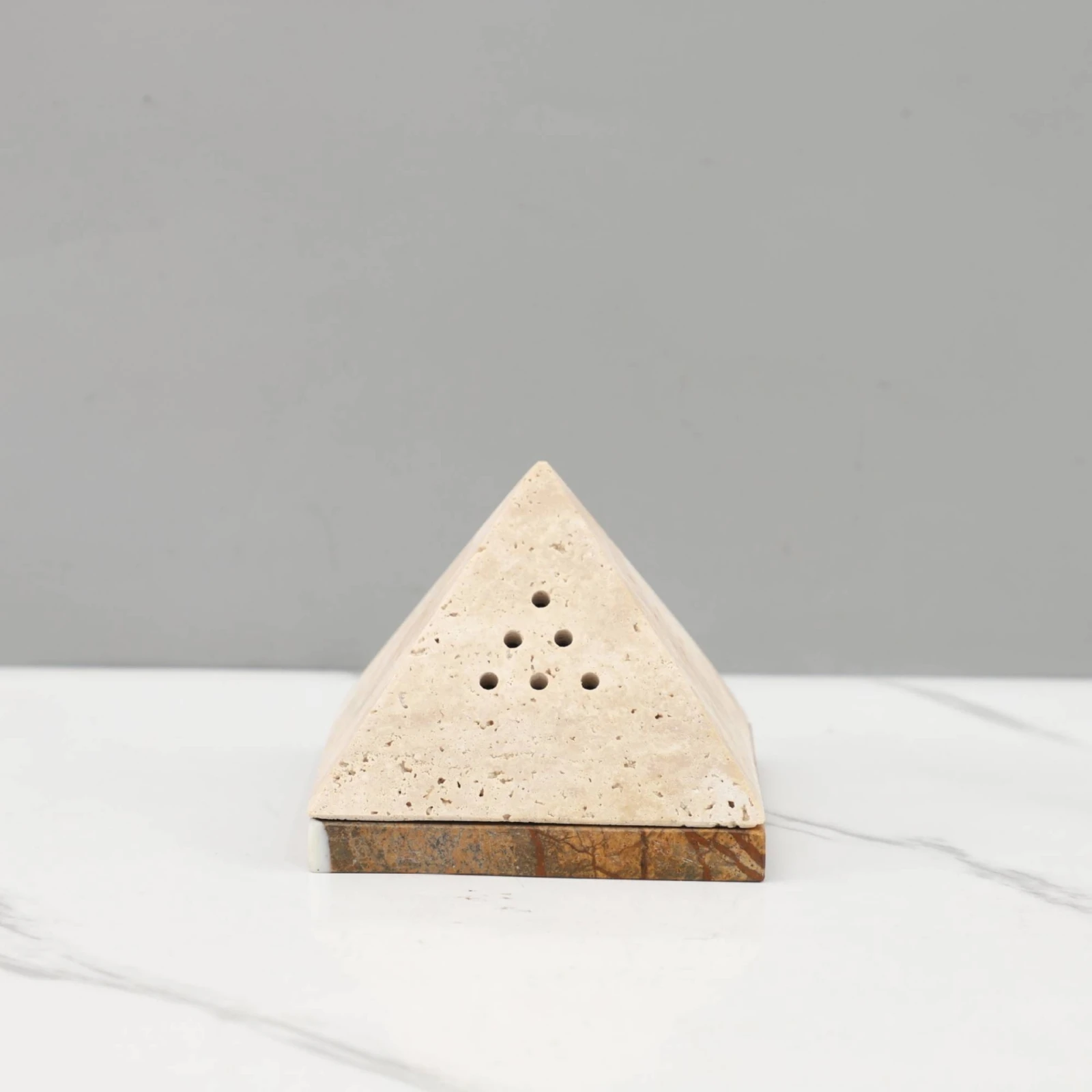 Pyramid Incense Burner Long-Lasting Incense Holder with Base Censer Minimalist Ornament Elegant for Hotel Lobby, Entryway