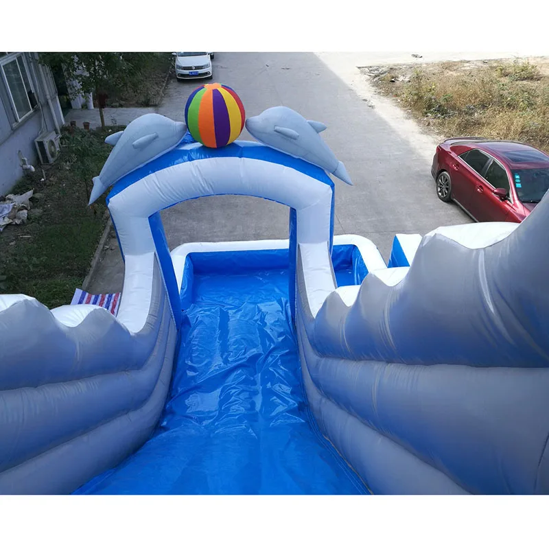 inflatable water slides kids double dolphin slide with blower for sale