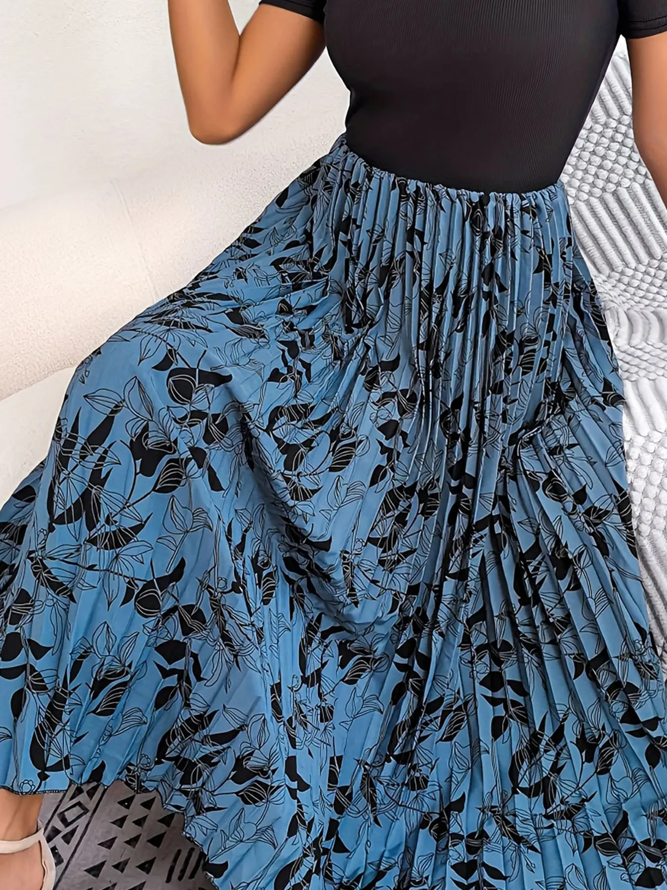 فستان نسائي كاجوال مطبوع مقاس كبير #6