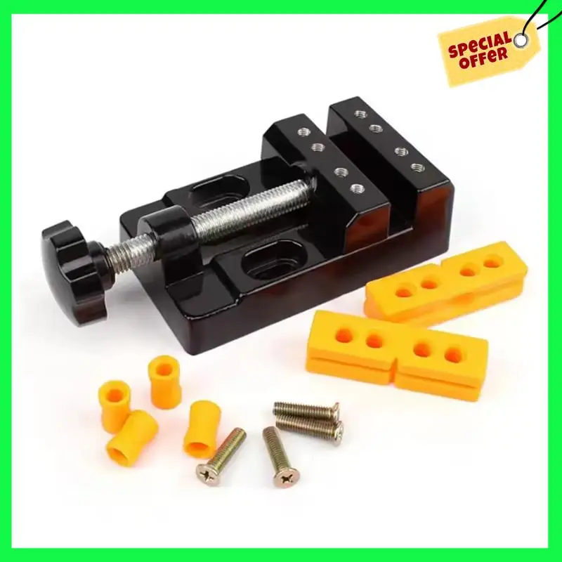 

LBER Flat Table Vice Drill Press Mini Bench Clamp - Adjustable Vise For DIY Jewelry, Walnut Nuclear Drilling, Carving Tool