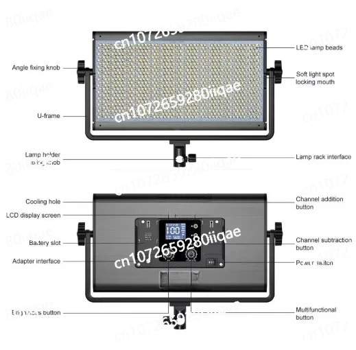 1500D  Video Light 75W Video Lighting Kit with Bluetooth Control Led Panel Light for Photography