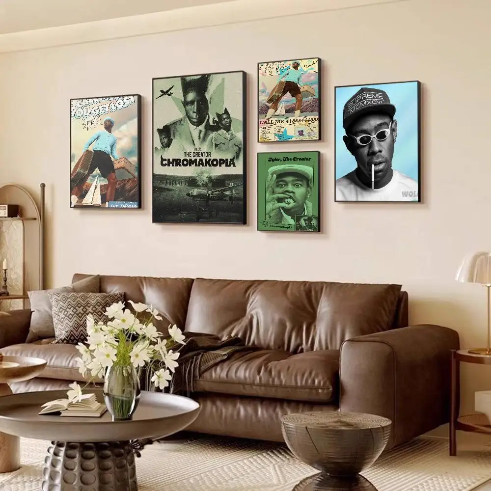 تايلر الخالق C-Chromakopia المشارك يطبع الجدار ملصق اللوحة غرفة نوم غرفة المعيشة الديكور مكتب المنزل ذاتية اللصق