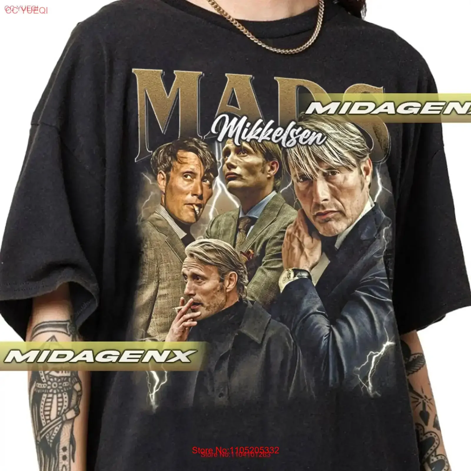 Limited Mads Mikkelsen Vintage T Shirt For Women and Man vintage Washed Soft Unisex homme fashion Versatile Slightly Stretched