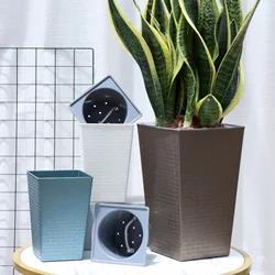 Self Watering Planter Pot, Vaso Decorativo Com Furo De Drenagem, Plantas Da Casa Suculentas, Jardim Suprimentos