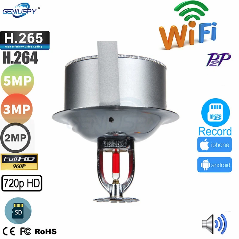 

1080P 3MP 5MP Covert Indoor Wireless Security Wifi IP Camera Home CCTV Surveillance Camera Camhi P2P TF Card Max128GB