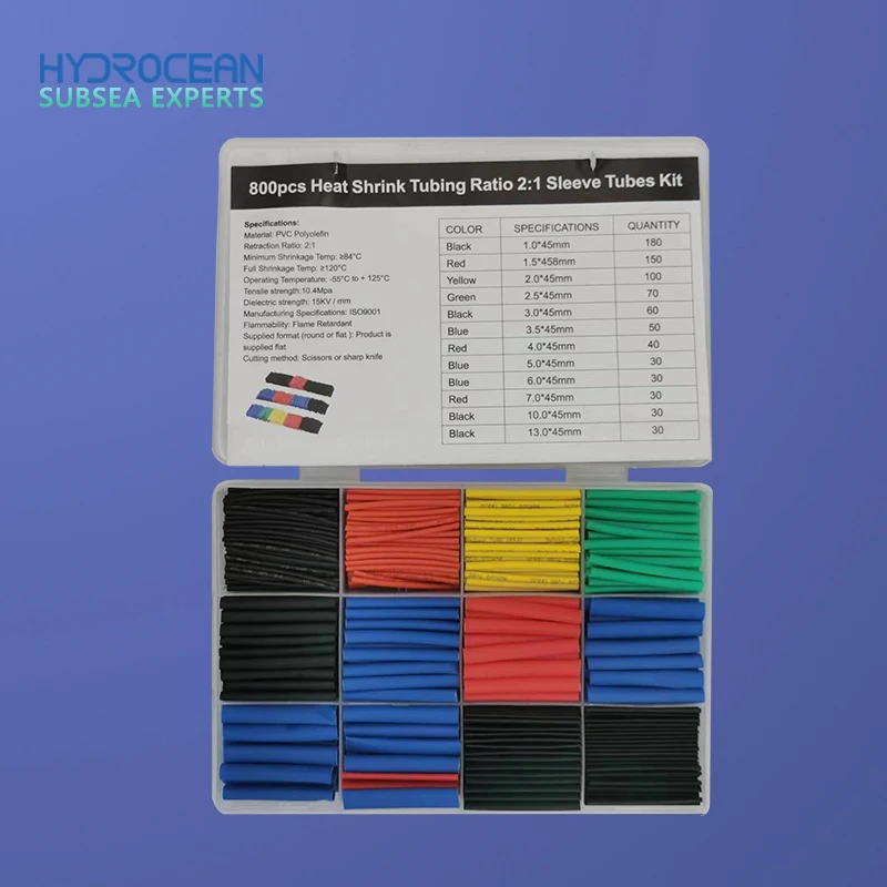 

800PCS Heat shrink tubing set, insulation sleeve, soft heat shrink tubing, wire protection sleeve, cable heat shrink tubing