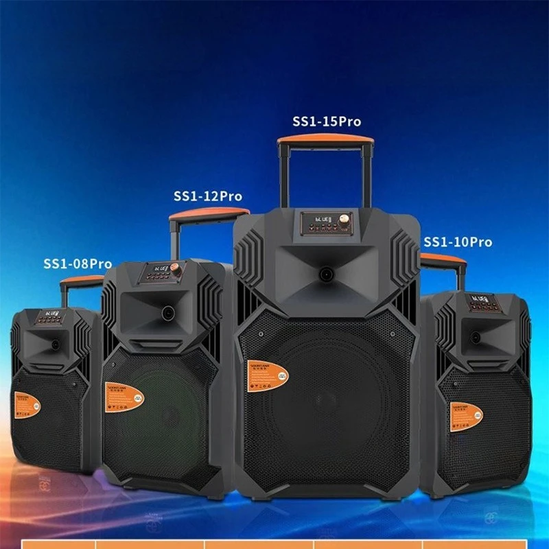 SS1-8/10/12/15 inch outdoor square dance audio mobile lever bluetooth speaker portable
