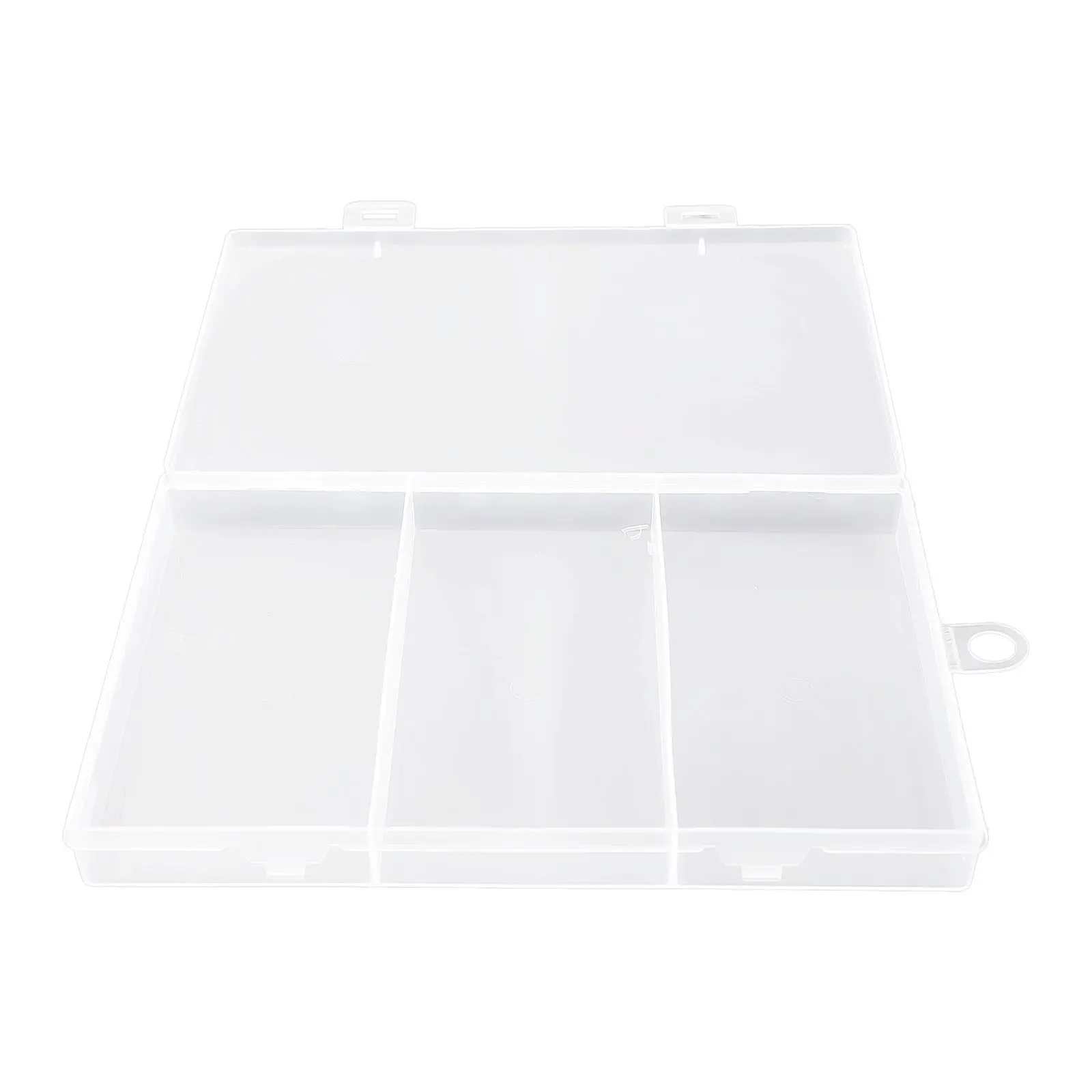 3 Grids Transparent Plastic Storage Box Organizer Stickers Box Desktop Container Tape Stickers Box Art Tool Case 17.5x11x2cm