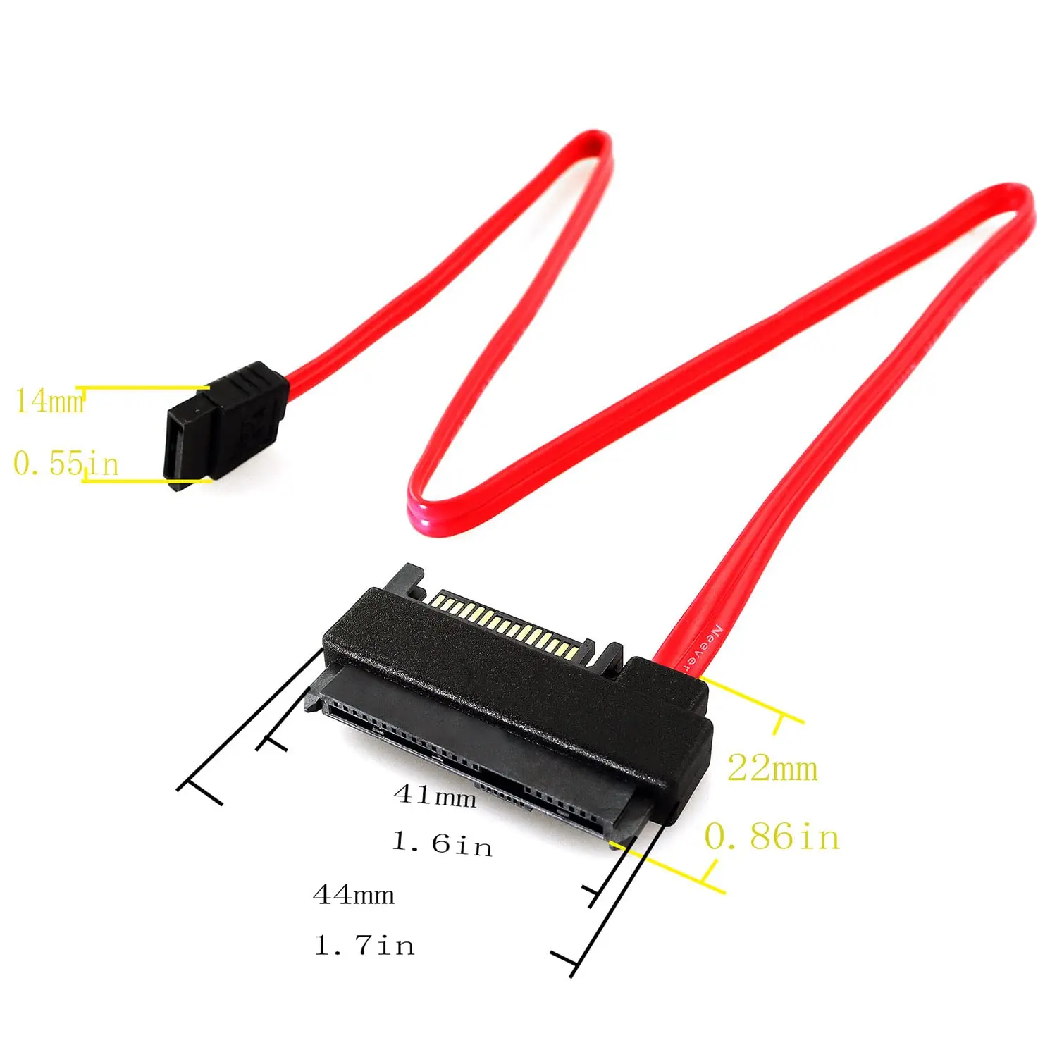 

SFF-8482 to SATA Cable SAS Hard Disk Connected to Motherboard SATA Port Adapter Wire15PIN Power Port