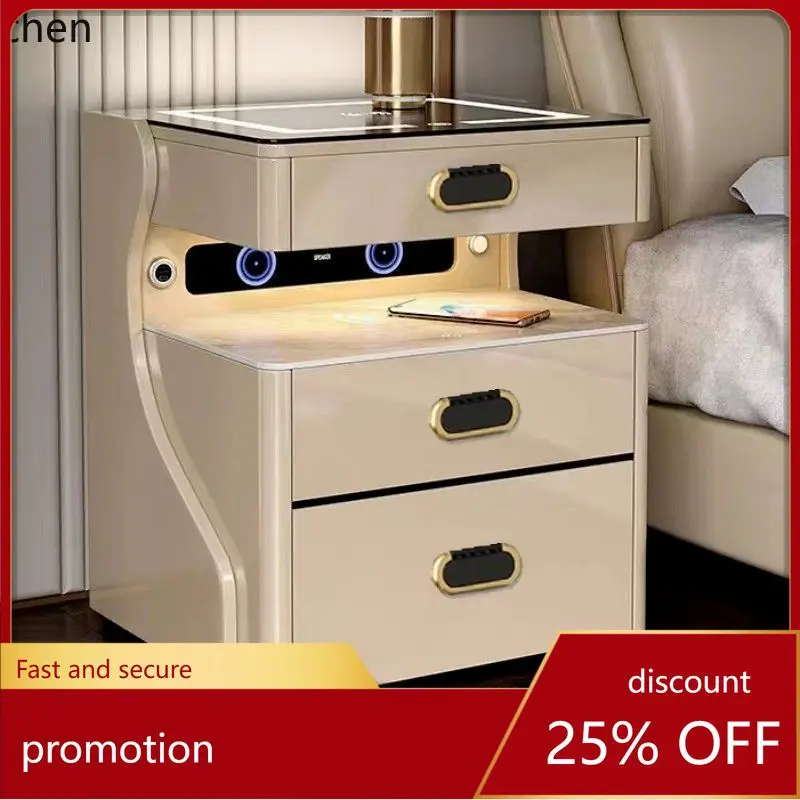 ZML Smart Bedside Cabinet Safe Integrated Simple Modern Wireless Charging Fingerprint Lock Bluetooth Bedside Cabinet