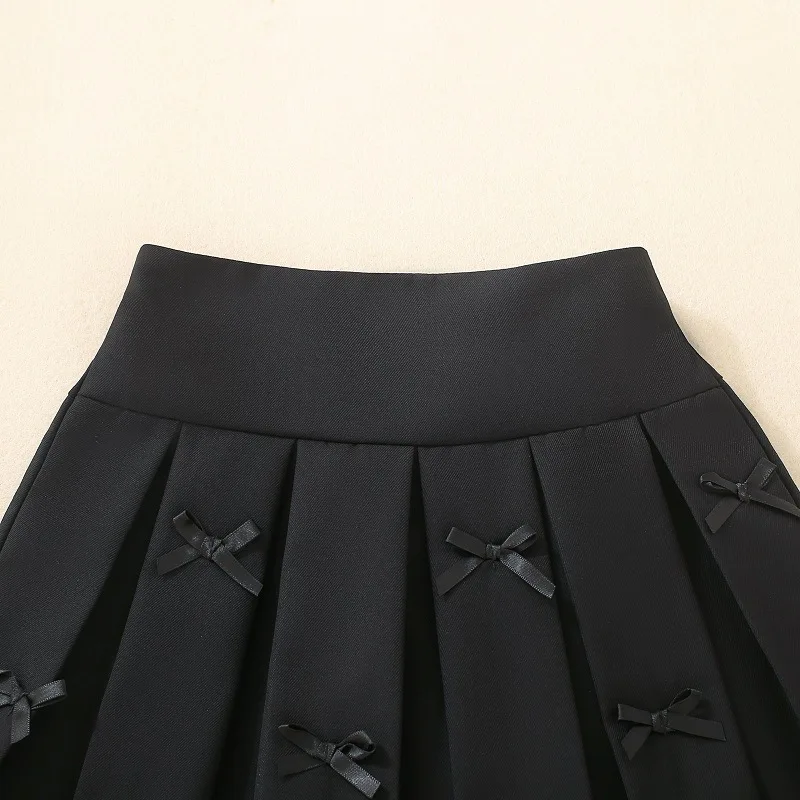 LILIGIRL 2025, einfarbiger Faltenrock für Mädchen, Herbst-Rock für kleine Mädchen, koreanischer Kinderrock im College-Stil – Detail 9